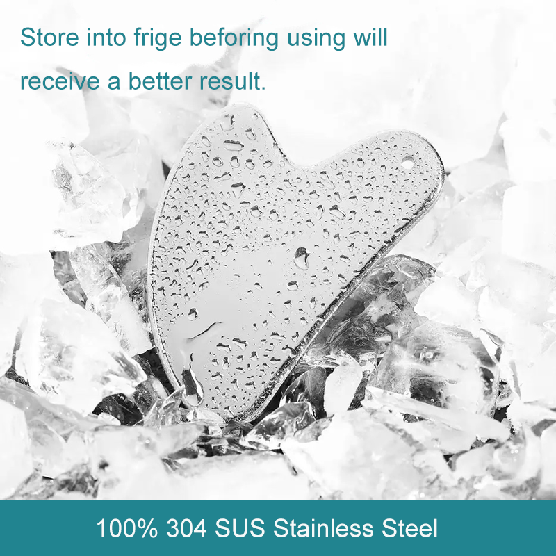 Stainless Steel Gua Sha Facial Tools - Guasha Tool for Face, Face Sculpting Tool, Jawline Shaper, Double Chin Reducer, Body Gua Sha Tools, Lymphatic Drainage Massager, Facial Skin Care - 图片 6