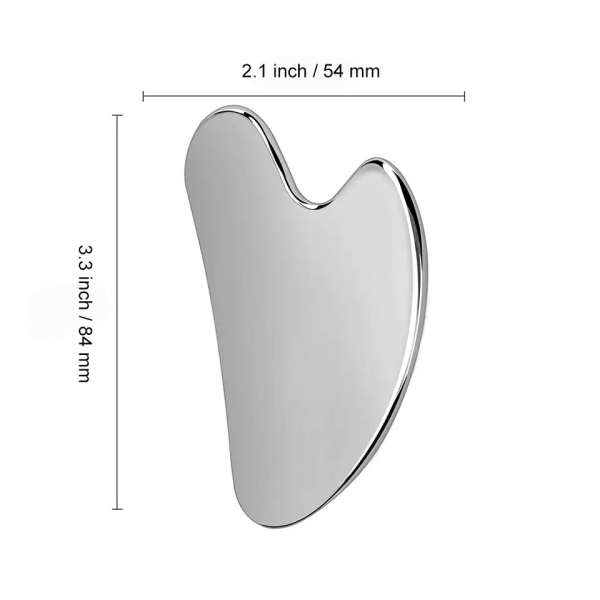 Stainless Steel Gua Sha Facial Tools - Guasha Tool for Face, Face Sculpting Tool, Jawline Shaper, Double Chin Reducer, Body Gua Sha Tools, Lymphatic Drainage Massager, Facial Skin Care - 图片 2