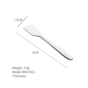 YT-CSS-010 triangle mask spatula size chart with weight thickness and model details