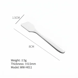 YT-CSS-011 wide triangle mask spatula size chart with weight thickness and model details