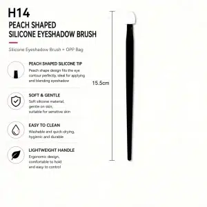 YT-SMB-025 peach shaped silicone eyeshadow brush for eyelids and crease