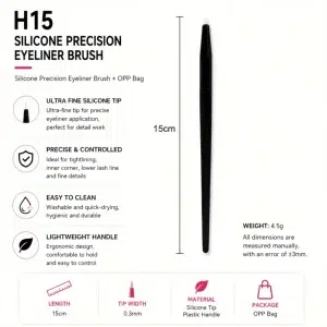 YT-SMB-025 ultra fine silicone precision eyeliner brush for tightlining