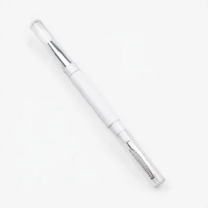 YT-SMB-016 dual-ended brush with silicone lip brush and steel needle lash comb (ST-31)
