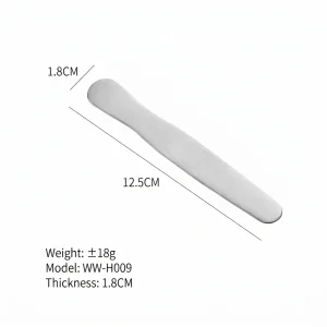 YT-CSS-009 large round mask spatula size chart with weight thickness and model details