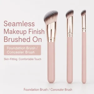 Pastel Pink Angled Foundation & Concealer Brush - YITHONIA wholesale product