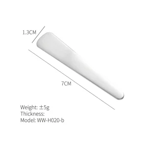 YT-CSS-020 dual-end makeup scoop spoon size chart with weight thickness and model details