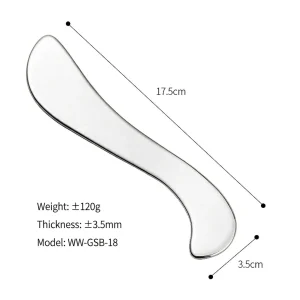 YT-SSG-018 S-shaped stainless steel fascia tool size chart with weight thickness and model details