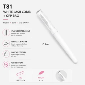 Professional Portable Stainless Steel Needle Eyelash Comb & Groomer product detail image