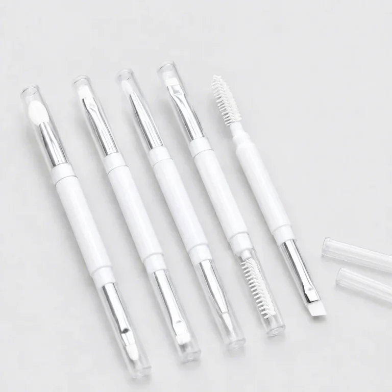 White Dual-Ended 5-Piece Travel Makeup Brush Set - YITHONIA wholesale product