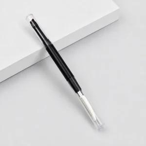 YT-SMB-016 dual-ended brush with blade eyebrow brush and plastic lash comb
