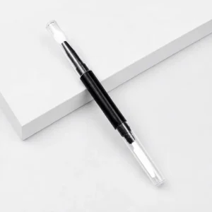YT-SMB-016 dual-ended brush with silicone lip brush and stainless steel lash comb