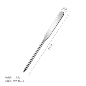 YT-CSS-019 long makeup scoop spoon size chart with weight thickness and model details