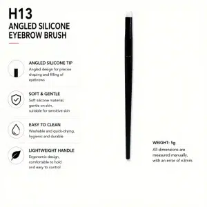 YT-SMB-025 angled silicone eyebrow brush for shaping and filling