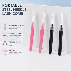 Professional Portable Stainless Steel Needle Eyelash Comb & Groomer product detail image