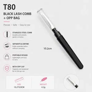 Professional Portable Stainless Steel Needle Eyelash Comb & Groomer product detail image