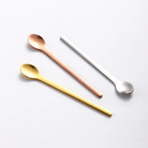 YT-CSS-014 304 stainless steel small ear cosmetic scoop in silver gold and rose gold