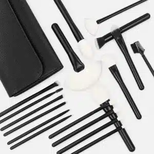 Pure Alabaster 15-Piece Natural Hair Makeup Brush Set product detail image