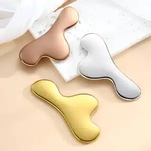 Rounded Triangle Stainless Steel Gua Sha Tool for Facial Massage - YITHONIA wholesale product