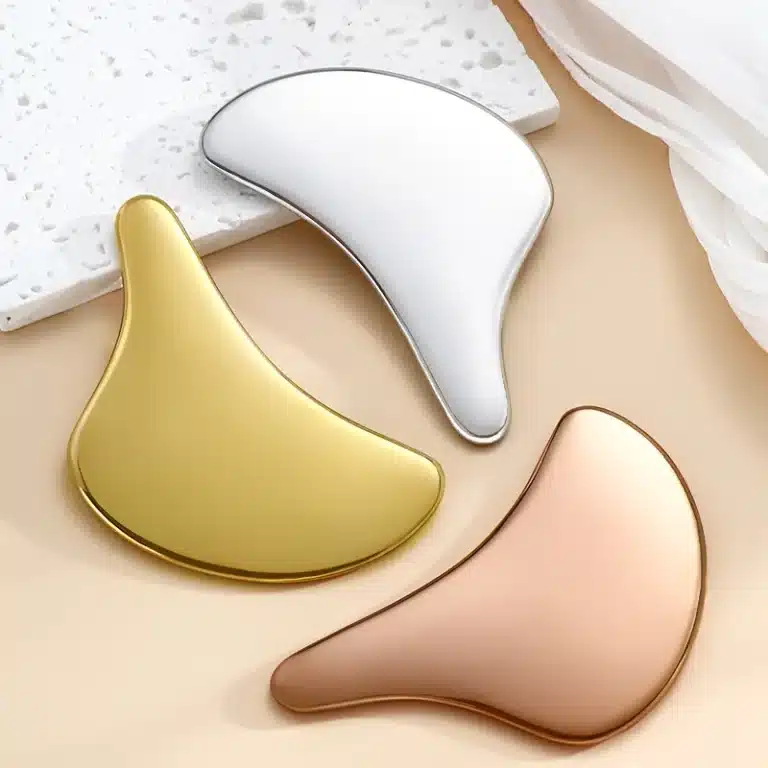 Ginkgo Leaf Stainless Steel Gua Sha Tool for Facial Massage - YITHONIA wholesale product