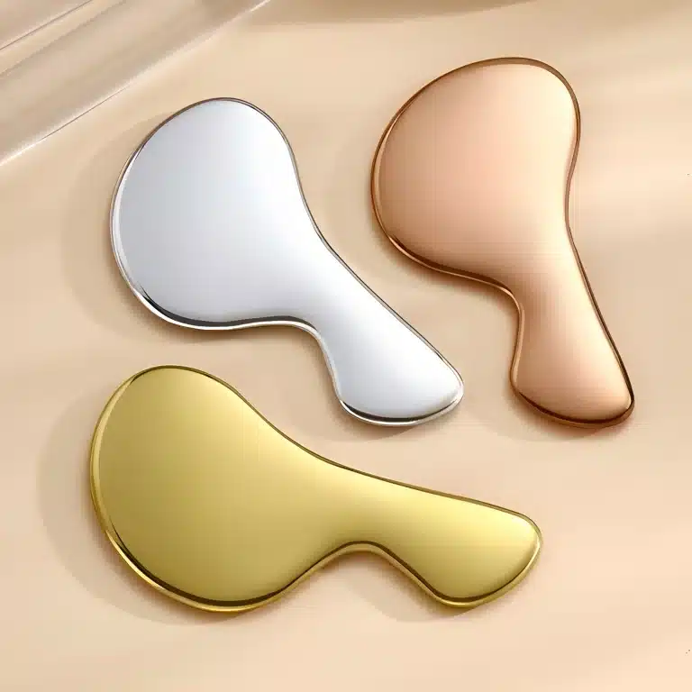 Medium B-Shaped Stainless Steel Gua Sha Tool for Facial Massage - YITHONIA wholesale product