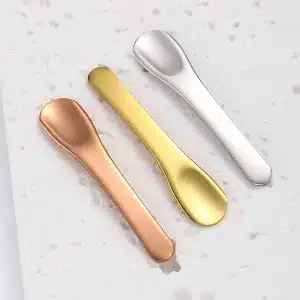 YT-CSS-018 thickened pick cosmetic scoop in silver gold and rose gold