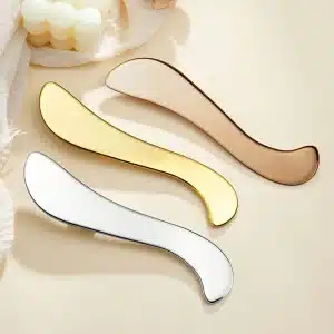 YT-SSG-018 S-shaped stainless steel fascia tool in silver gold and rose gold finishes