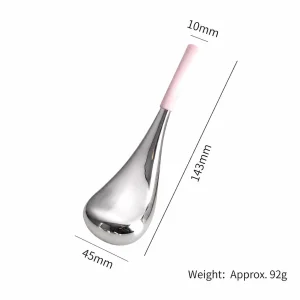 YT-IG-003 spoon-shaped stainless steel ice globe dimensions 143mm by 45mm weight 92g