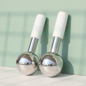 Wholesale Stainless Steel Cryo Ice Globe Facial Roller | OEM Custom Cooling Massager Supplier product detail image