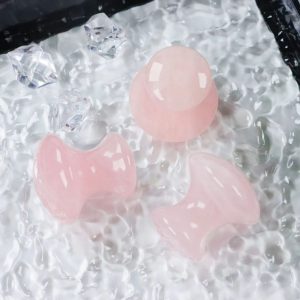Wholesale rose quartz mushroom gua sha massage stone tool for B2B facial beauty brands and retailers.