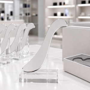 Wholesale s-shaped fascia tool made of stainless steel for body massage, available for B2B private label and bulk orders.