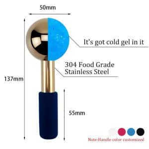 Wholesale Stainless Steel Cryo Ice Globe Facial Roller | OEM Custom Cooling Massager Supplier product detail image